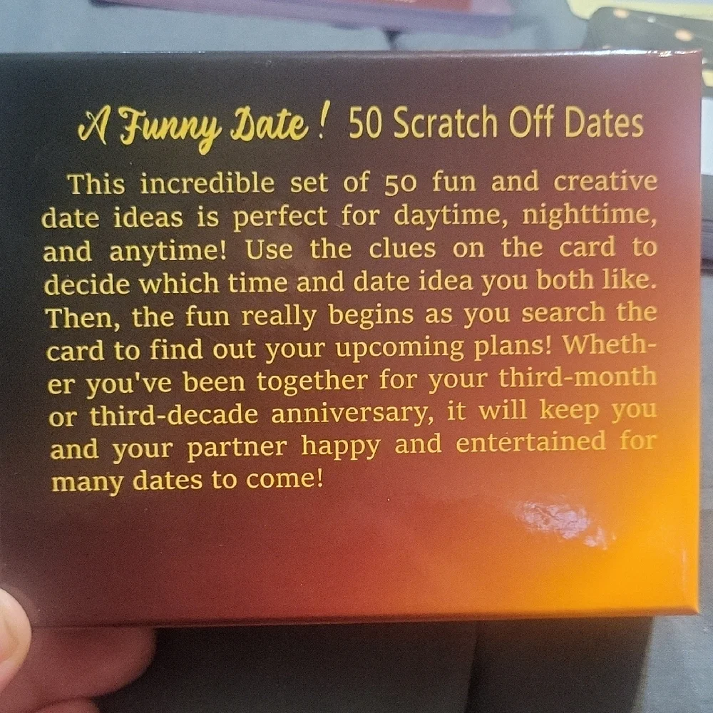 Game 50 Scratch Off Dates Cards